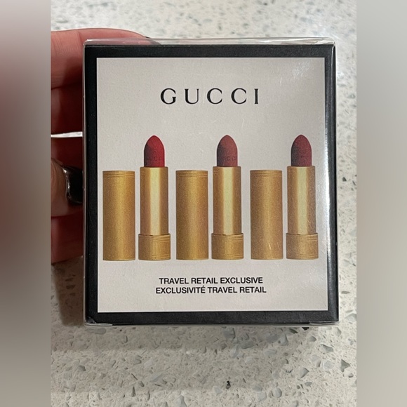 Gucci Travel Lipstick Set W/Gucci Bag NIB - Picture 2 of 5